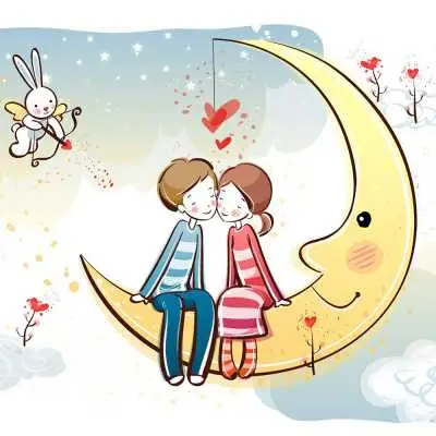 cartoon couple pic for dp
